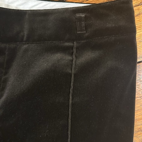 STRENESSE GABRIELE STREHLE FLAT FRONT BLACK VELVET PANTS WITH BACK ZIPPER SIZE 6 - Picture 2 of 10